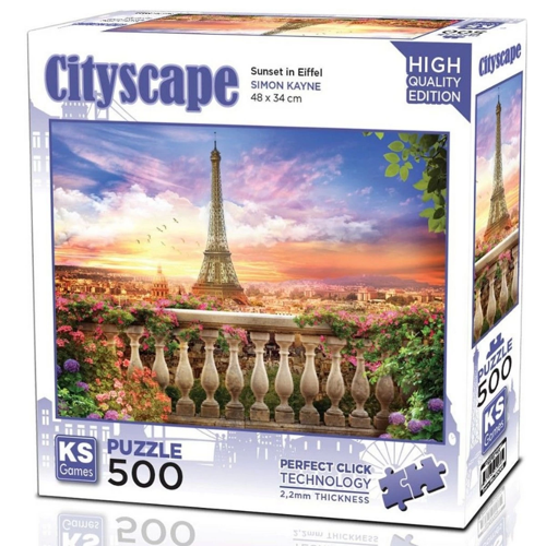 Eğitici Oyuncak KS Games Flowered Village Houses Puzzle 500 Parça 20062 Kız Erkek Çocuk Eğitici 