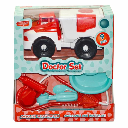 Eğitici Oyuncak Ambulanslı Doktor Oyun Seti ML492 Kız Erkek Çocuk Eğitici