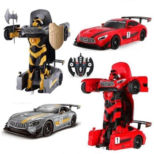 Eğitici Oyuncak Rastar Robota Dönüşen Kumandalı Mersedes AMG GT3 Kız Erkek Çocuk Eğitici Eğitici