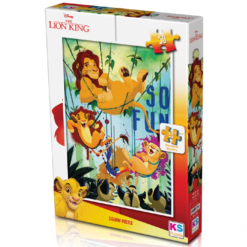 Eğitici Oyuncak KS Lion King 50 Parça Puzzle Kız Erkek Çocuk Eğitici