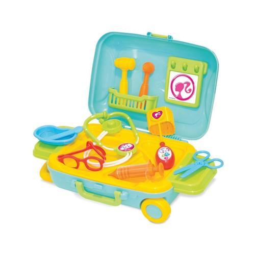 Eğlenceli Oyuncak 03480 Barbie Doktor Set Bavulum Kız Erkek Çocuk Eğitici