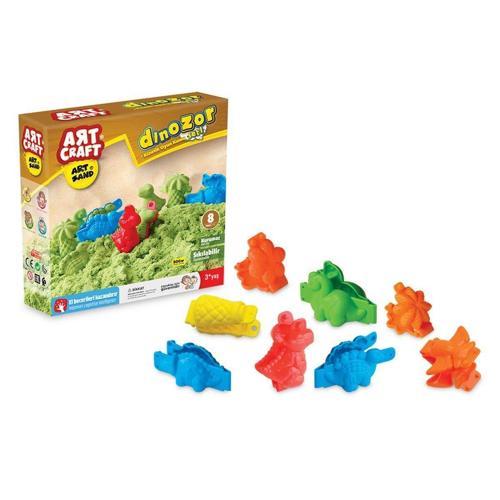 Eğlenceli Oyuncak 03613 Dede, Artsand Dinozor Kum Seti 500 gr / +3 yaş Kız Erkek Çocuk Eğitici Eği