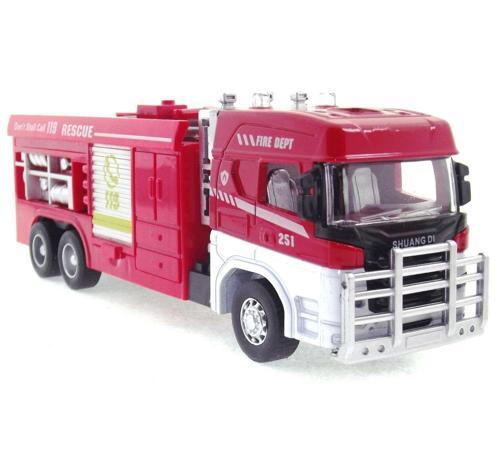 Eğitici Oyuncak Die Cast Model Çek Bırak Merdivenli İtfaiye Kamyonu Kız Erkek Çocuk Eğitici Eğit