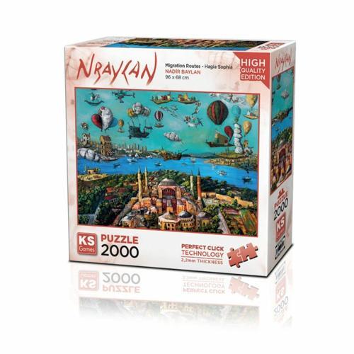 Eğlenceli Oyuncak 22522 Cozy House By The Lake 2000 Parça Puzzle -KS Puzzle Kız Erkek Çocuk Eğiticila