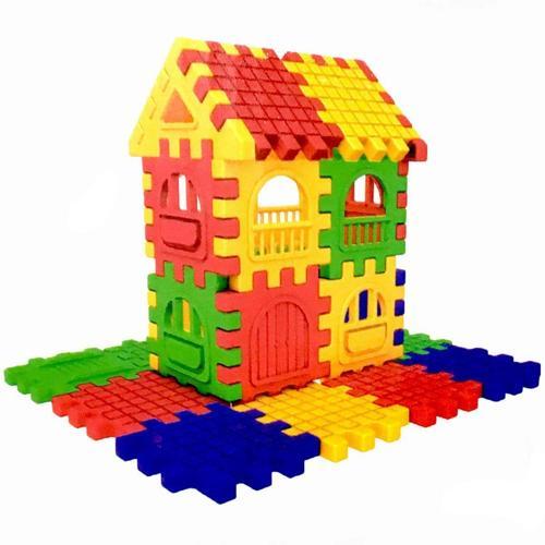 Eğlenceli Oyuncak Puzzle City 3D Yapı ve Tasarım Blokları 128 Parça Kız Erkek Çocuk Eğitici Eğitic