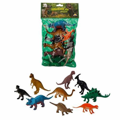 Eğlenceli Oyuncak 9 lu Dinozor Figür Seti 12-20cm Kız Erkek Çocuk Eğitici