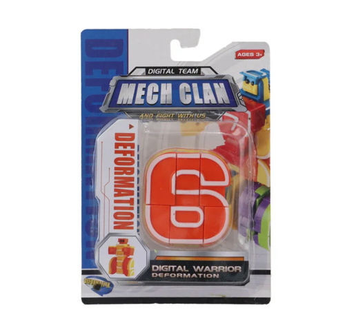 Eğlenceli Oyuncak Robota Dönüşen Rakam- Altı Kız Erkek Çocuk Eğitici