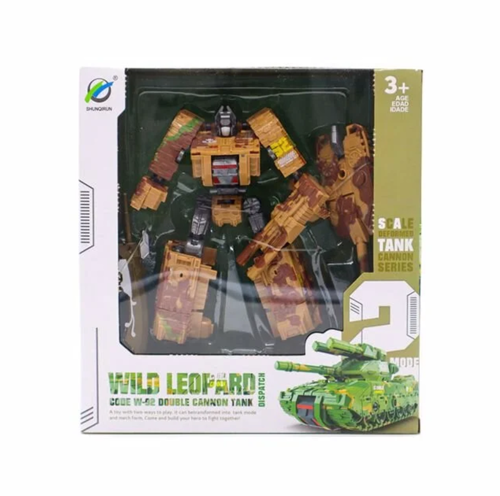 Eğlenceli Oyuncak Savaş Tankına Dönüşen Yeşil Robot Kız Erkek Çocuk Eğitici