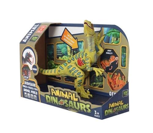 Eğlenceli Oyuncak Sesli Dinozor Raptor 22cm Kız Erkek Çocuk Eğitici