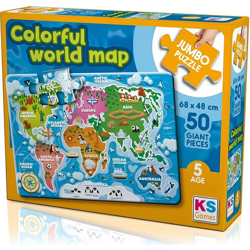Kız Erkek Çocuk Oyuncak KS Games Space Explorers 24 Parça Puzzle Kız Erkek Çocuk Eğitici