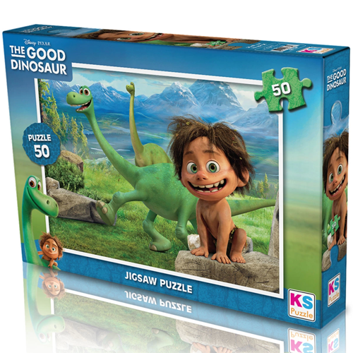Kız Erkek Çocuk Oyuncak KS Good Dinosaur 50 Parça Puzzle Kız Erkek Çocuk Eğitici
