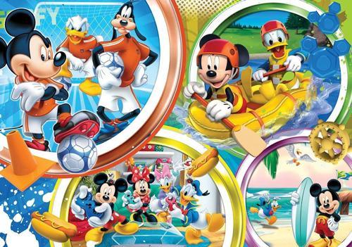 Kız Erkek Çocuk Oyuncak KS Mickey Mouse Puzzle 200 Parça Kız Erkek Çocuk Eğitici
