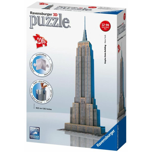 Kız Erkek Çocuk Oyuncak Ravensburger Empire State Binası 3D Puzzle Kız Erkek Çocuk Eğitici Eğitici Oyunc