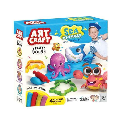 Öğretici Oyuncak 03684 Art Craft Deniz Hayvanları Hamur Set 200 gr Kız Erkek Çocuk Eğitici Eğitic