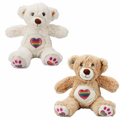 Eğlenceli Oyuncak Gökkuşağı Kalpli Peluş Ayı 30cm.1adet Fiyatıdır Kız Erkek Çocuk Eğitici Eğitici 