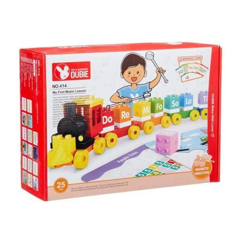 Öğretici Oyuncak 414 Dubie Müzik Treni / 25 parça +6 Kart /+3 yaş Kız Erkek Çocuk Eğitici Eğitici