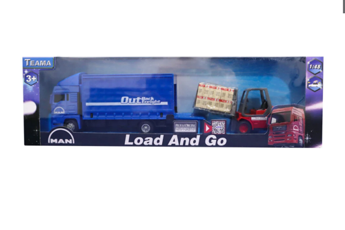 Kız Erkek Çocuk Oyuncak Man Kırmızı Kamyon ve Forklift Kız Erkek Çocuk Eğitici