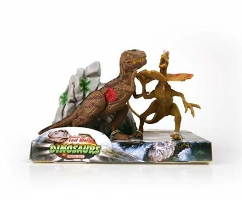 Öğretici Oyuncak İkili Model Dinozor Figür T-Rex-Dilophosaurus Kız Erkek Çocuk Eğitici Eğitici Oy