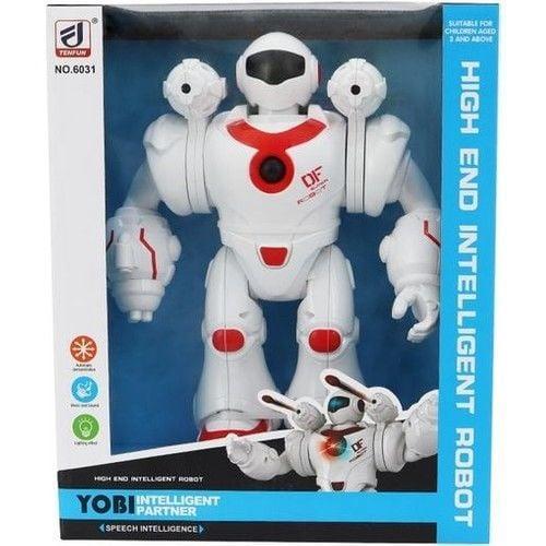 Kız Erkek Çocuk Oyuncak Füze Atan Sesli ve Işıklı Robot Kırmızı-Beyaz Kız Erkek Çocuk Eğitici Eğitici Oy
