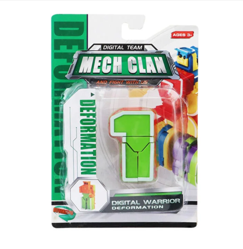 Öğretici Oyuncak Robota Dönüşen Rakam- Bir Kız Erkek Çocuk Eğitici