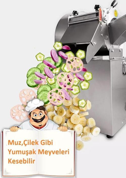 Elektrikli Çok Fonksiyonlu Meyve Sebze Dilimleme Makinesı