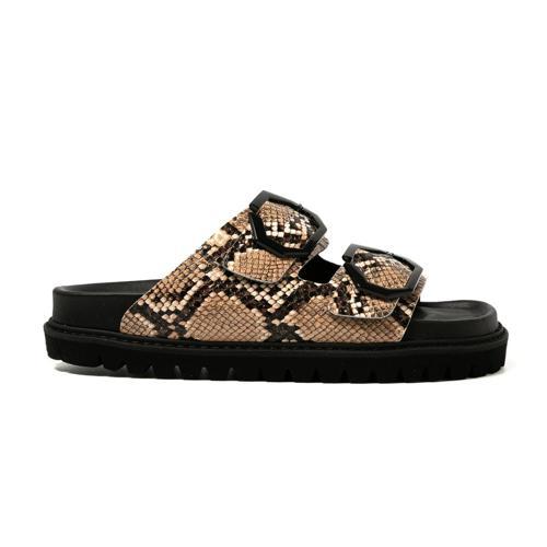 Kadın Terlik GALIA G106282 Genuins Vegan Snake Camel