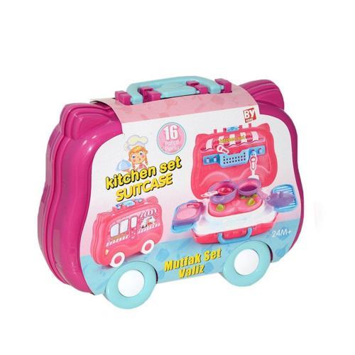 Eğitici Oyuncak 562 BY Toys, 16 parça Mutfak Set Valizim / +24 ay Kız Erkek Çocuk Eğitici Eğitic