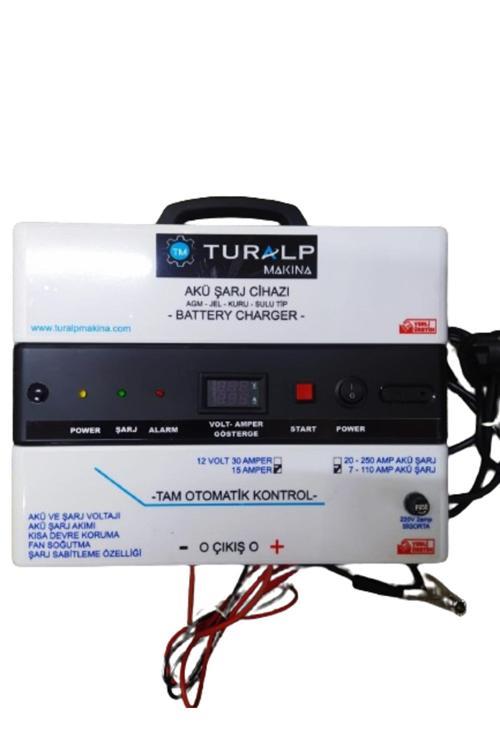 Akü Sarj Cihazı Uyumlu 7-110 Amper Agm Jel Kuru Sulu Tip Fan Sogutmalı