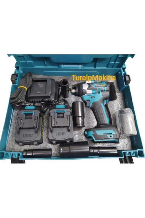 Akülü Somun Sıkma Sökme 650 Tork 21V Çift Akü Lokma Takımlı Hkt507