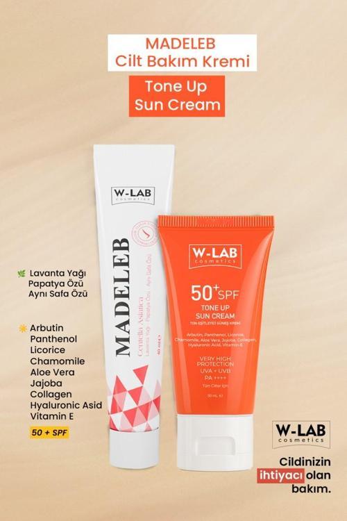 Madeleb Krem 40 ml ve W Lab Ton Eşitleyici Güneş Kremi 50+SPF