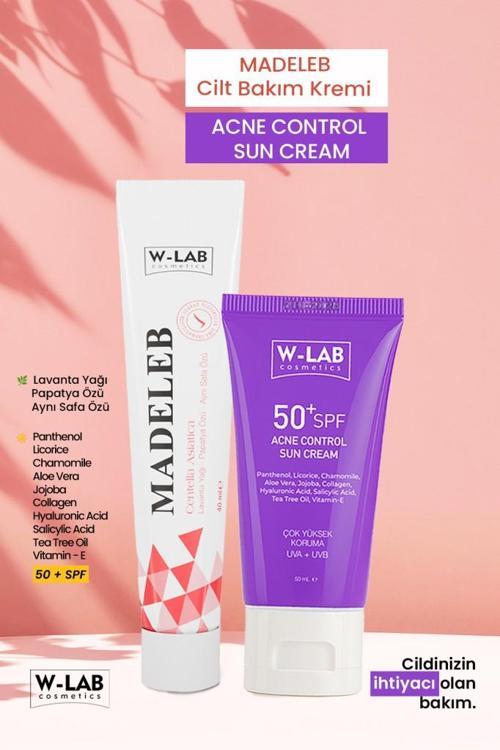 Madeleb Krem 40 ml ve W Lab Akne Kontrol Güneş Kremi 50 Ml