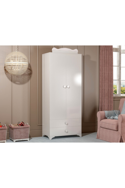 Bdlp 058 Babysun 2 Kapılı 2 Çekmeceli Dolap Beyaz