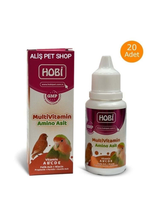 Kuşlar Için Multivitamin Ve Aminoasit Takviyesi 30Ml X 20 Adet