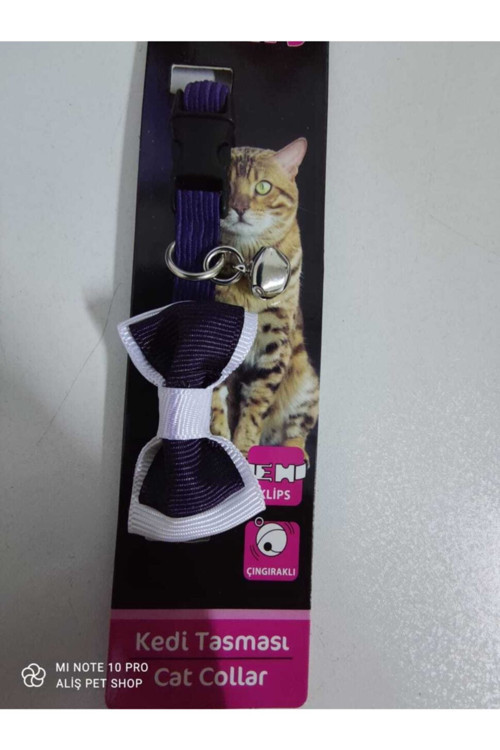 Kedi & Köpek Için Papyon Boyun Tasması Çıngıraklı Ve Ayarlanabilir