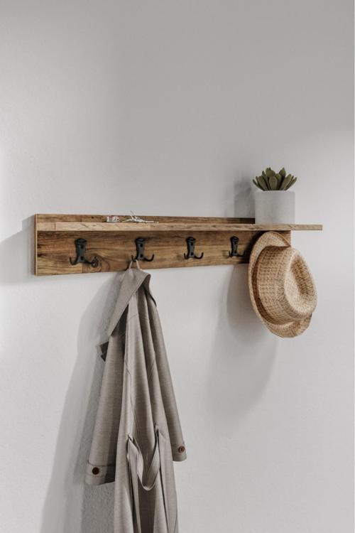 Atlas Portmanto Duvar Askılığı Elbise Askılığı Atlas Çam ( 85 Cm )