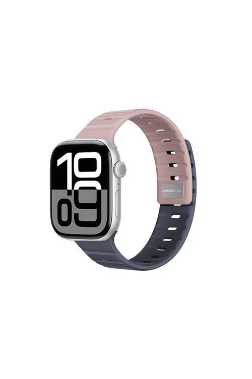 Watch 10 46Mm Silqlock Silikon Kordon Strap Kayış Pembe