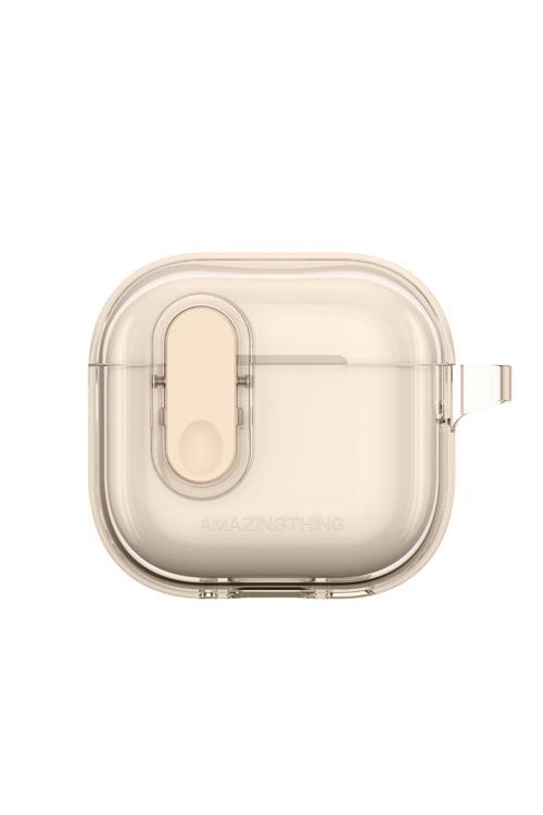 Airpods 4 Kılıf Magnetik Kilit Tasarımlı Minimal Serisi Kılıf Desert Titanyum