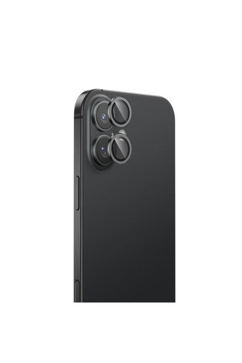 İphone 16 Plus Uyumlu Safir Kamera Lens Koruyucu Dr Serisi Koyu Gri