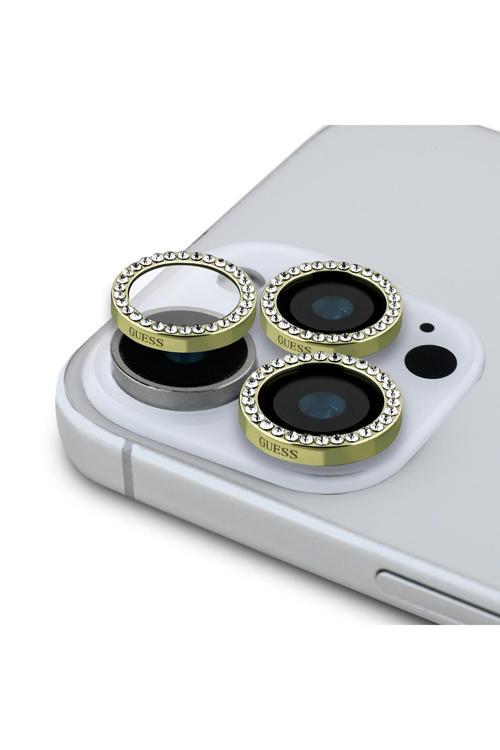 16 Pro Max Uyumlu Lisanslı Rhinestone Taşlı Kamera Lens Koruyucu