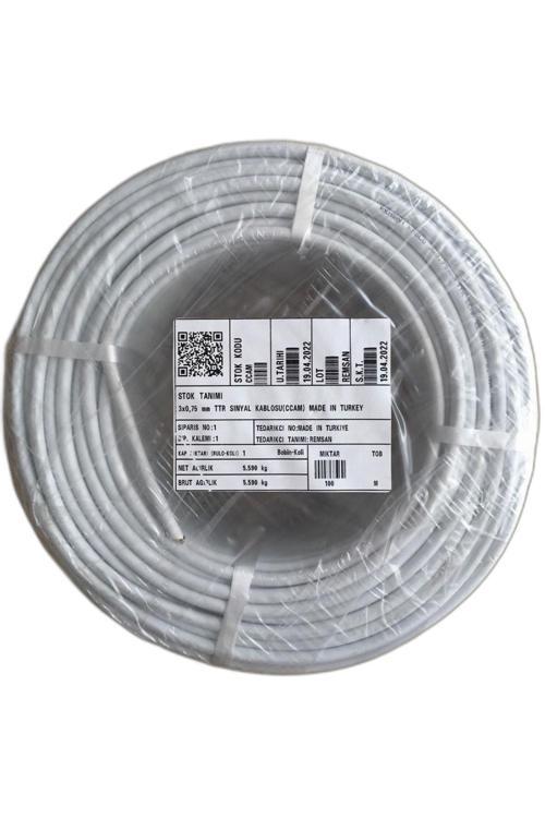 3X0,75 Mm2 Ttr Cca Kablo - Tam Kesit (100 Mt)