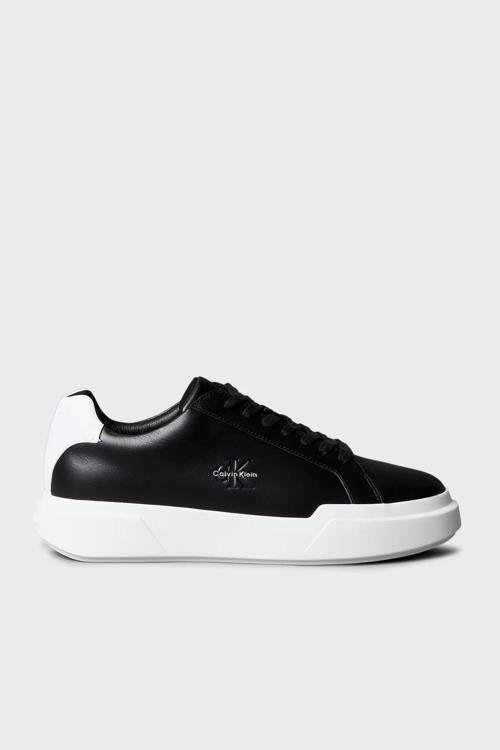 Kalın Tabanlı Bağcıklı Deri Erkek Sneaker YM0YM01344-0GM