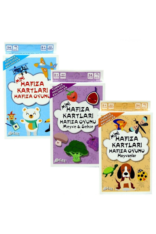 Star Mini Hafıza Kartları Hafıza Oyunu