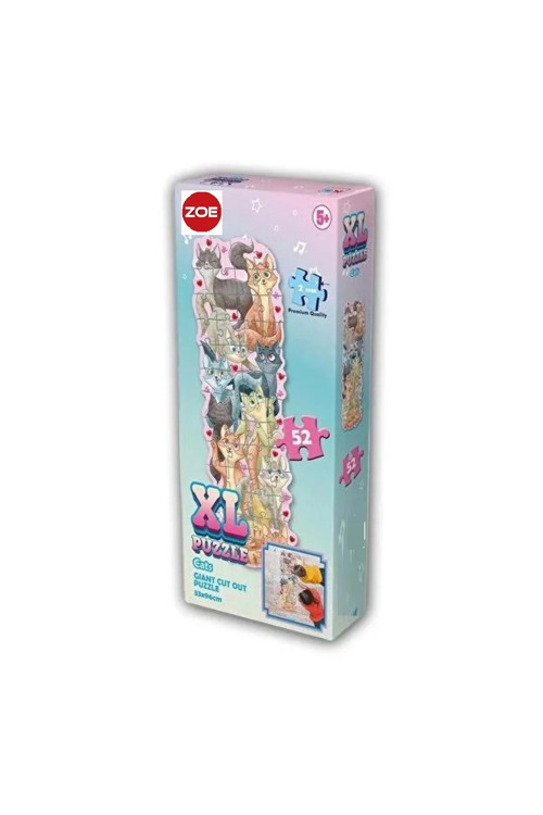 Lisanslı Cats XL Dev Puzzle 52 Parça High Quality Puzzle Çocuklar İçin Eğitici Yapboz