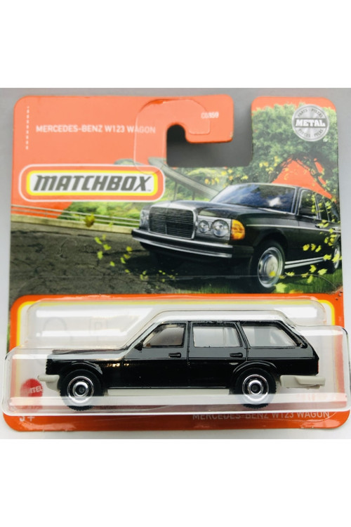 Yeni - New Mercedes Benz W123 Wagon Siyah 1:64 Ölçek Marka 22/100