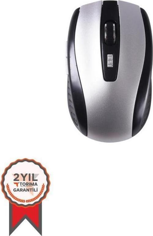TM-08 Kablosuz Yan Tuşlu Gümüş Optik Mouse