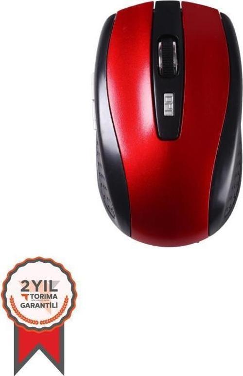 TM-08 Kablosuz Yan Tuşlu Kırmızı Optik Mouse