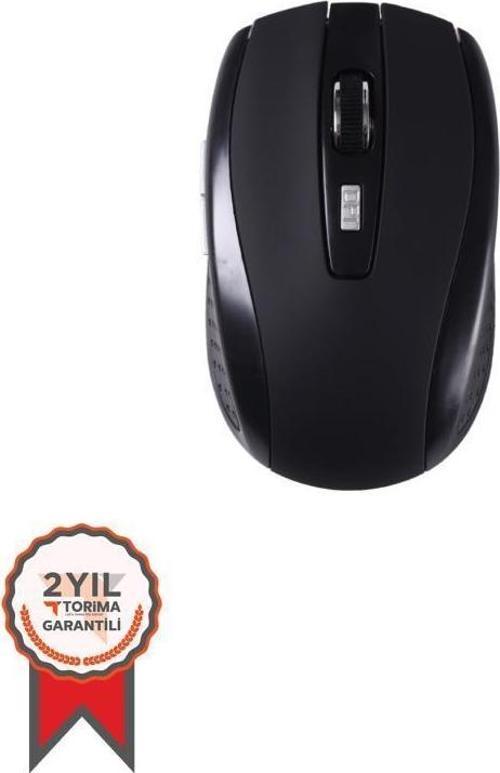 TM-08 Kablosuz Yan Tuşlu Siyah Optik Mouse