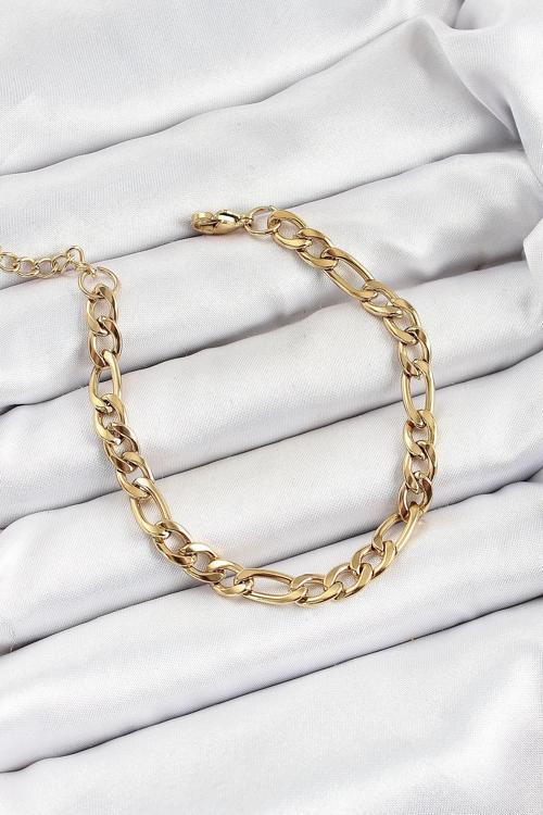 316L Çelik Gold Renk Zincir Erkek Bileklik