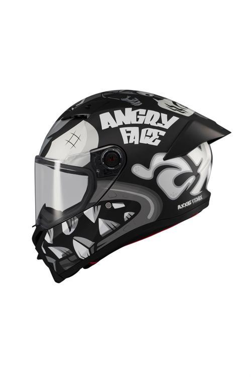 AXXIS FENIX ANGRY FACE B2 BLACK GREY MATT