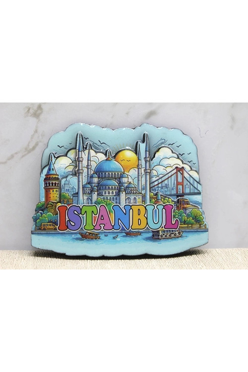 Ahşap İstanbul Temalı Magnet Alk4360